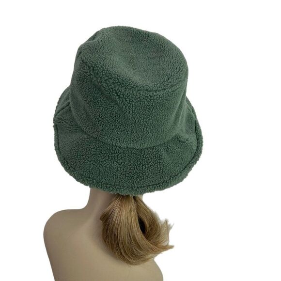 ICHI Denmark Sage Green Fleece Bucket Hat O/S main image 7